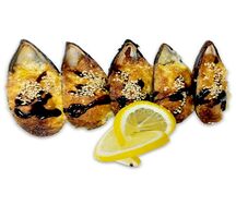 Запечённые мидии в раковине