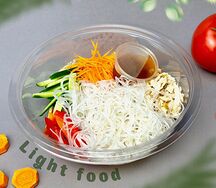 Салат Фунчоза с индейкой и овощами
