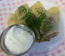 Блинчики с печеночным паштетом