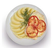Пюре картофельное с куриной отбивной