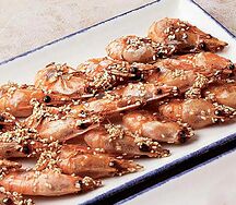 Жареные креветки в кунжуте
