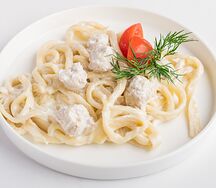 Лагман с куриными фрикадельками