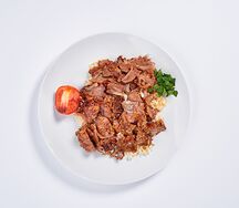 Донер с мясом с рисом