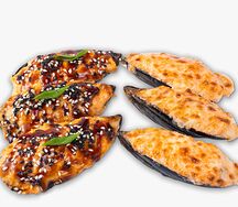 Запеченные мидии в ракушках Ассорти 