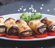 Баклажаны с сырно-чесночной начинкой