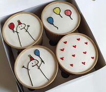 Торт в стакане Cake to go Весёлые человечки на день рождения