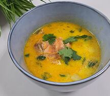 Богатырский крем-суп с форелью