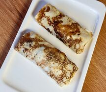 Блинчики с грушей и корицей 