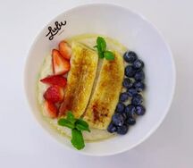 Овсяная каша с карамелизированным бананом