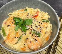 Удон с креветками