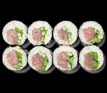 Хосомаки с тунцом и спаржей 