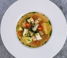 Уха из трёх видов рыбы