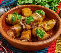 Рулетики из баклажанов с сырной начинкой