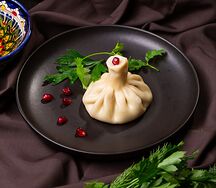 Хинкали с телятиной и кинзой 