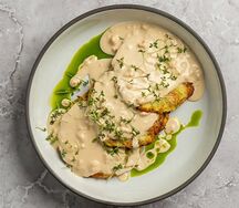 Драники из цукини с креветками