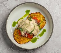 Драники картофельные с ростбифом