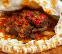 Корейка баранья под румяной лепешкой