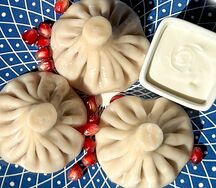 Хинкали с грибами и сыром
