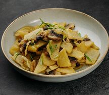 Картофель с шампиньонами