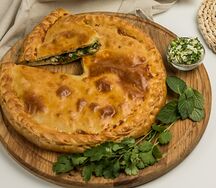 Пирог с творогом и зеленью