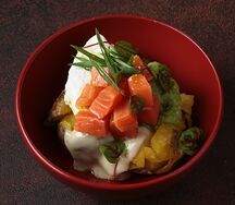 Печёный картофель с сёмгой