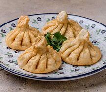 Хинкали с бараниной жареные