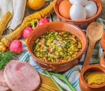 Окрошка с ветчиной