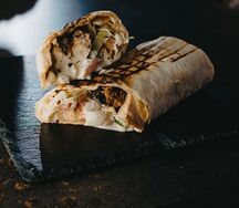 Сырная шаурма со свининой