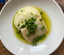 Филе палтуса с картофельным пюре 