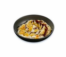 Каша молочная с бананом и шоколадом