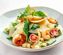 Салат Цезарь c креветками