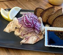 Строганина из скумбрии