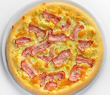 Сливочная с беконом пицца