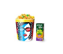 Комбо Стандартный попкорн сырный + топпинг и сок