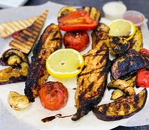 Сёмга с овощами гриль