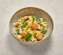 Папарделле с лососем