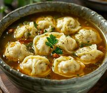 Суп с пельменями