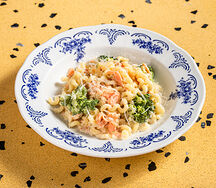 Паста с форелью и брокколи