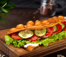 Вафля сытная с ветчиной и сыром