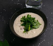 Картофельный крем-суп с копчёностями