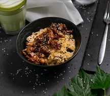 Каша из булгура с курицей и пармезаном