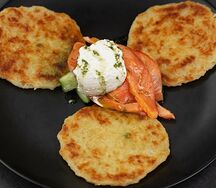 Драники с лососем