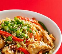 Лапша Wok Удон с курицей и овощами