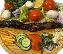 Бараний ливер в жировой плёнке