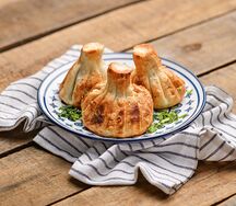 Жареные хинкали с грибами 