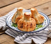 Жареные хинкали говядина с зеленью 