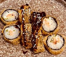 Ролл темпура с лососем