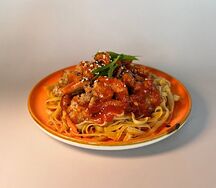 Вок Свинина в кисло-сладком соусе с овощами