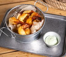 Тигровая креветка в темпуре в соусе Васаби