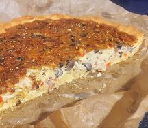 Песочный пирог Курица-грибы (половина)